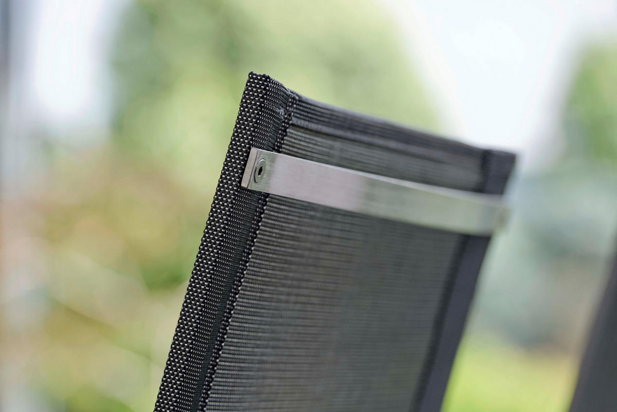 GARTENSCHWINGSTUHL Aluminium, Edelstahl Anthrazit, Grau, Silberfarben  - Edelstahlfarben/Anthrazit, Design, Textil/Metall (57/93,5/61cm) - Stern