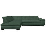 ECKSOFA in Cord Grün  242/313 cm  - Schwarz/Grün, Design, Textil/Metall (242/313cm) - Xora