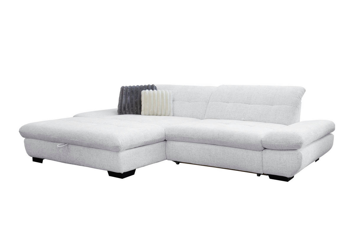 SAROKGARNITÚRA textil fehér  - fekete/fehér, Basics, textil/fém (198/290cm) - Xora