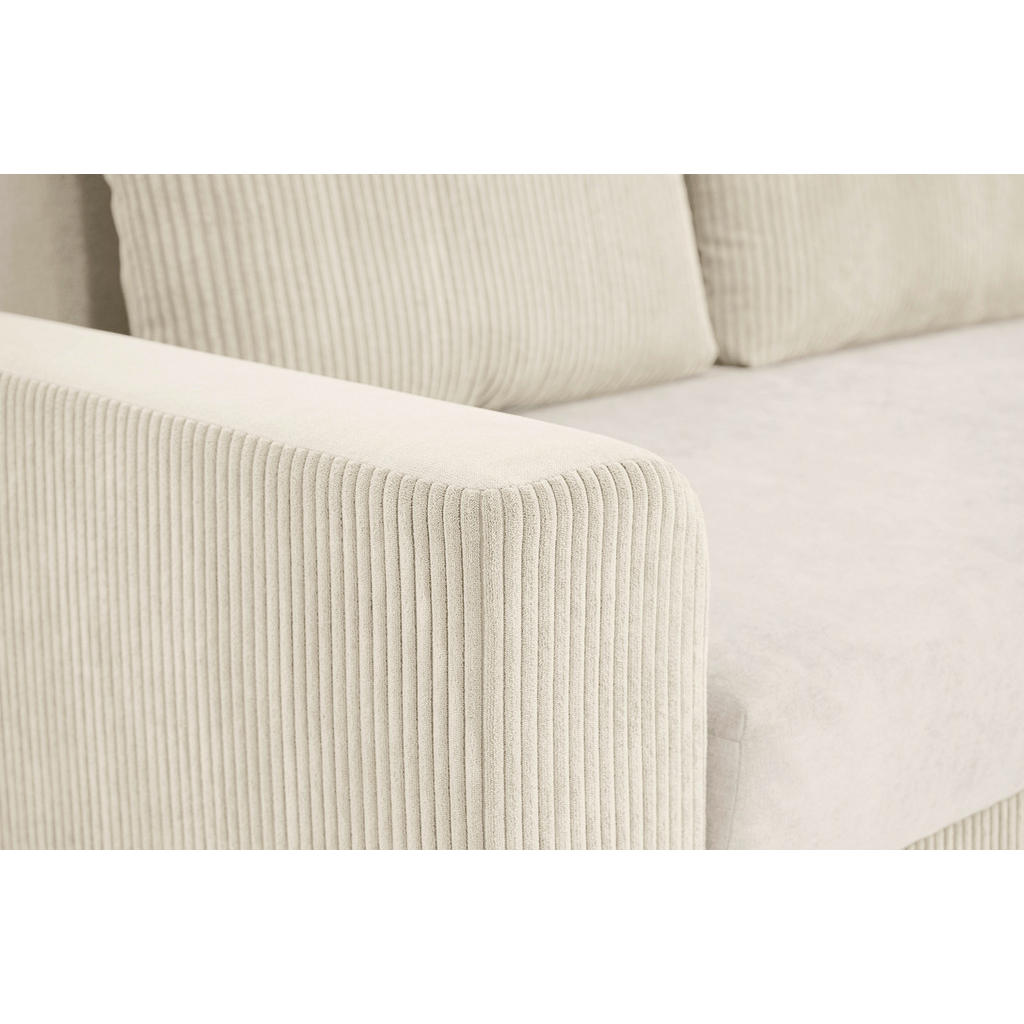 Thumbnail - Livetastic Ecksofa, Creme, Textil, 3-Sitzer, Füllung: Schaumstoffflocken, rechts montierbar, links montierbar, 239x141 c...
