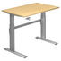 SCHREIBTISCH - Silberfarben/Ahornfarben, Design, Holzwerkstoff/Metall (120/72-119/80cm) SCHREIBTISCH - Silberfarben/Ahornfarben, Design, Holzwerkstoff/Metall (120/72-119/80cm)