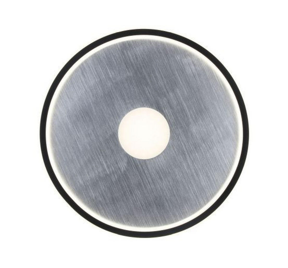 LED MENNYEZETI LÁMPA - fekete/alumínium színű, Trend, műanyag/fém (50/5cm) - Novel