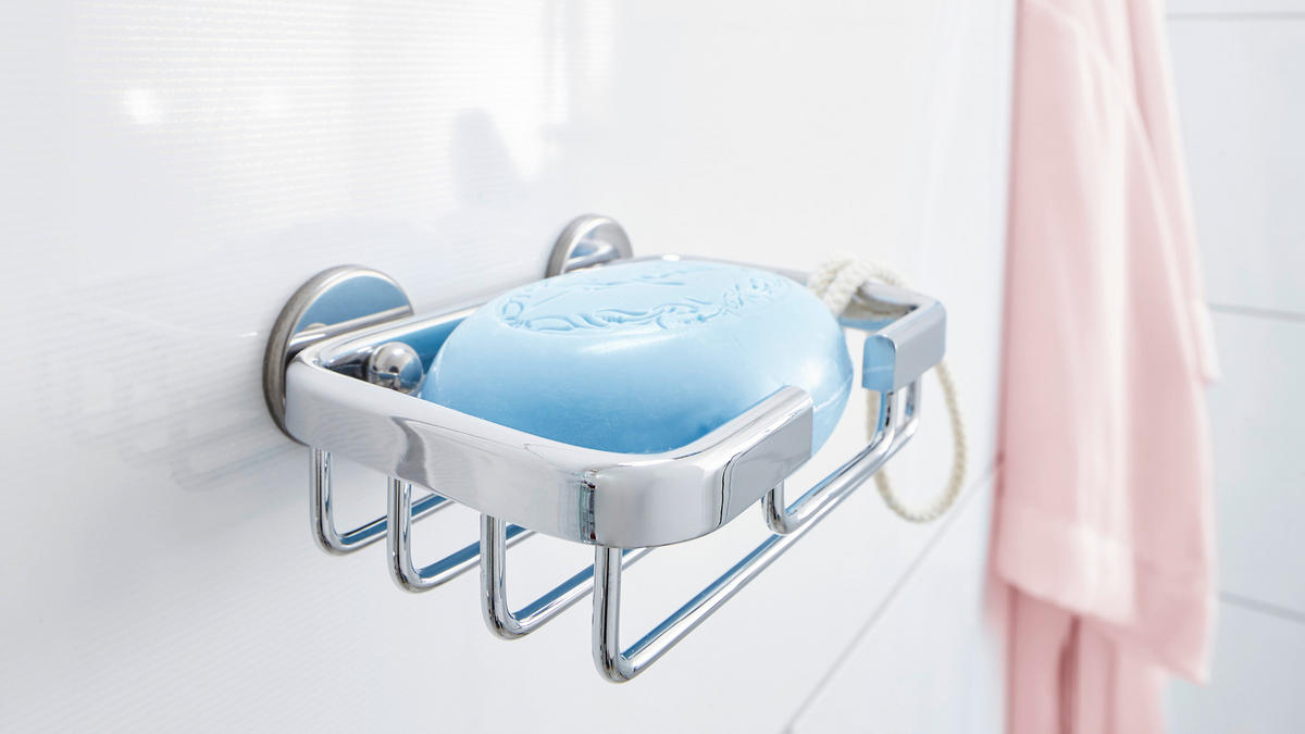 SEIFENSCHALE - Chromfarben, Basics, Metall (13,5/4,6/9,5cm) - Tesa