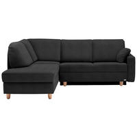 ECKSOFA in Flachgewebe Anthrazit  208/227 cm  - Eichefarben/Anthrazit, KONVENTIONELL, Holz/Textil (208/227cm) - Sedda