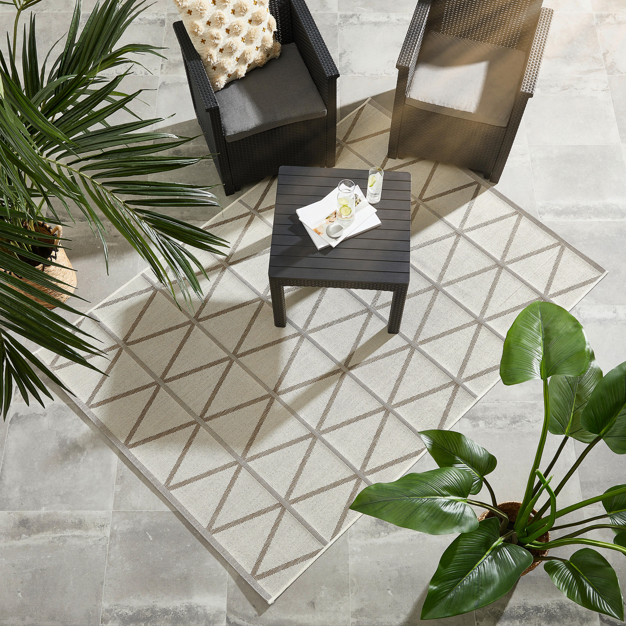 OUTDOORTEPPICH 120/170 cm Creme, Beige  - Beige/Creme, Design, Naturmaterialien/Textil (120/170cm) - Novel