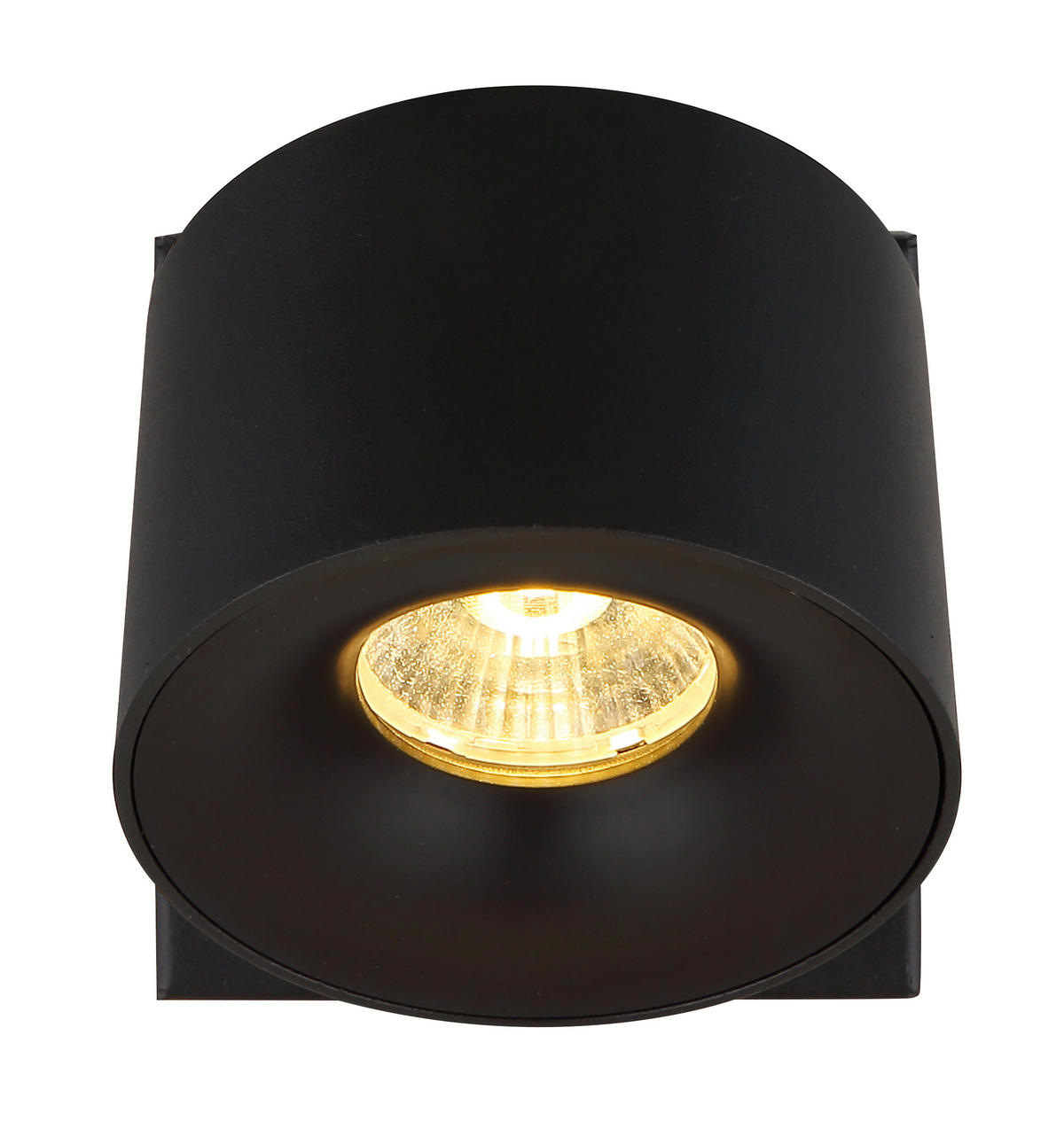 LED ZÁŘIČ, 7,2/7,2/9,5 cm - černá/průhledné, Design, kov/plast (7,2/7,2/9,5cm) - Globo