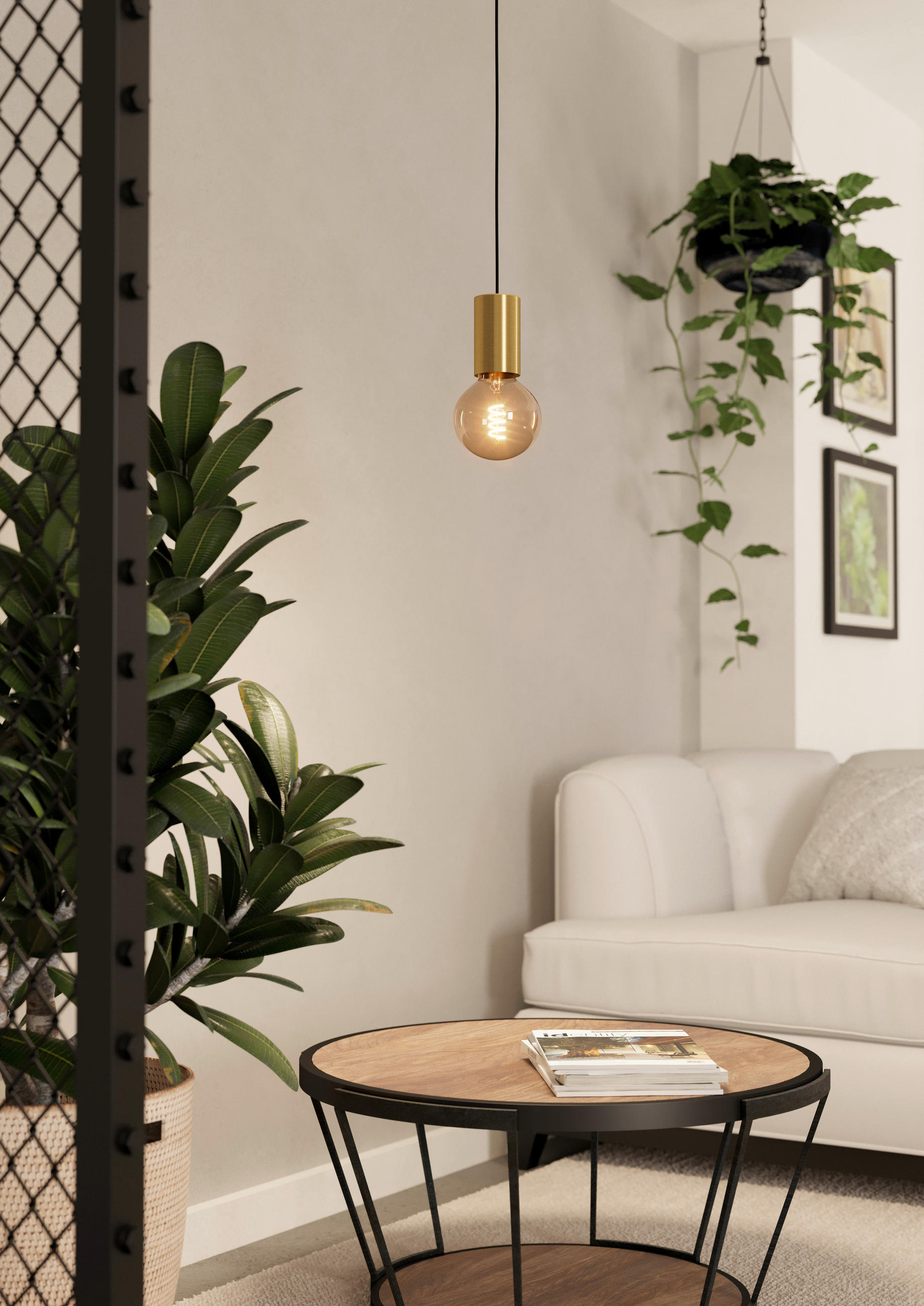 Thumbnail - Eglo Hängeleuchte Pozueta 1, Messing, Metall, länglich,länglich, 110 cm, Lampen & Leuchten, Innenbeleuchtung, Hängelampe...