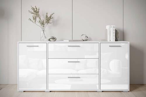 SIDEBOARD 150/68/40 cm  in Weiß, Weiß Hochglanz  - Weiß Hochglanz/Weiß, Basics, Holzwerkstoff/Kunststoff (150/68/40cm) - MID.YOU