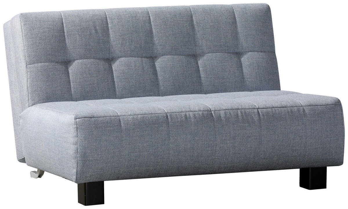SCHLAFSOFA in Webstoff Hellblau  - Schwarz/Hellblau, Design, Textil/Metall (145/92/102cm) - Novel