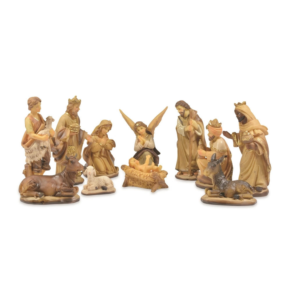 KRIPPENFIGUREN-SET - Naturfarben, Basics, Kunststoff (35,6/8,2/26,6cm)
