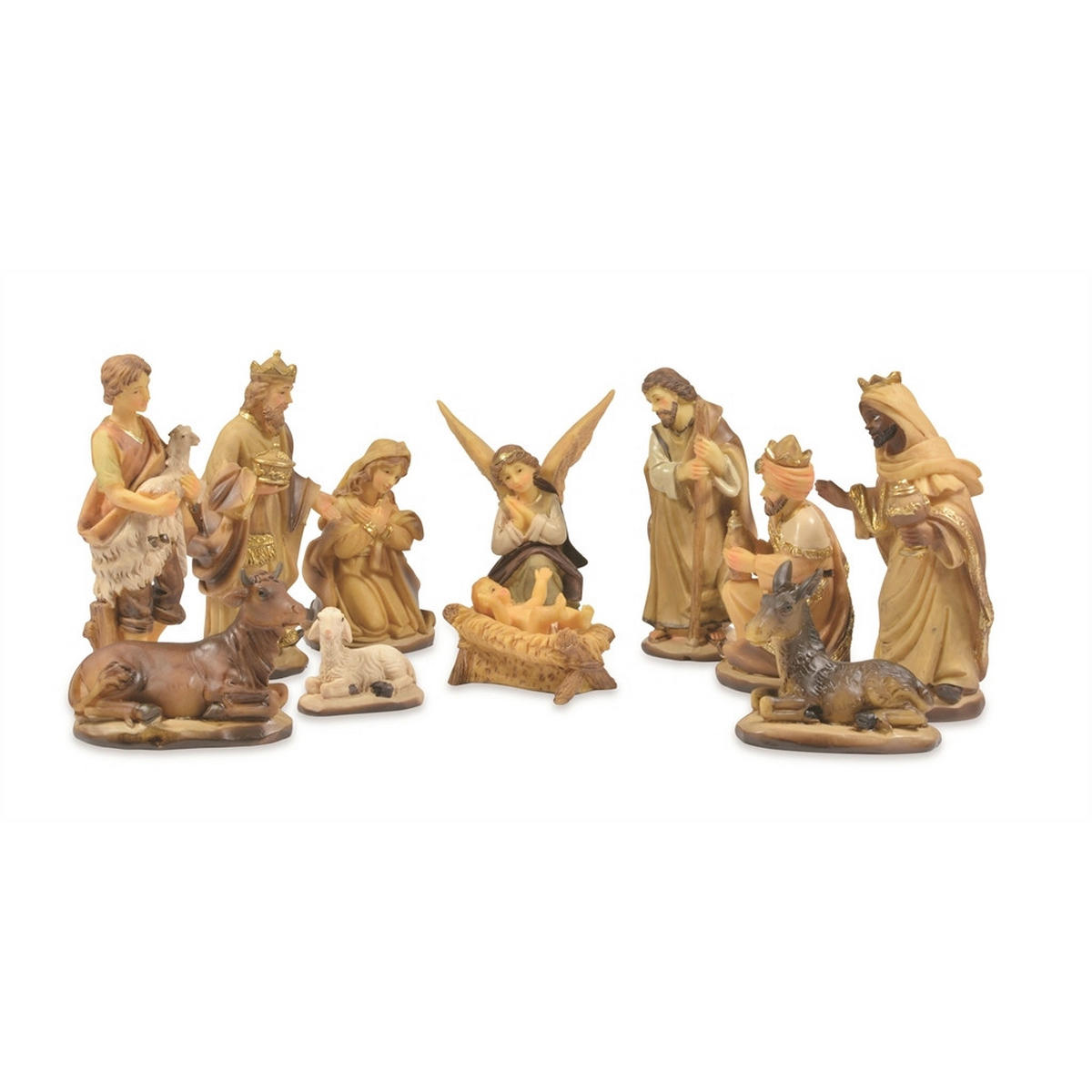 KRIPPENFIGUREN-SET - Naturfarben, Basics, Kunststoff (35,6/8,2/26,6cm)