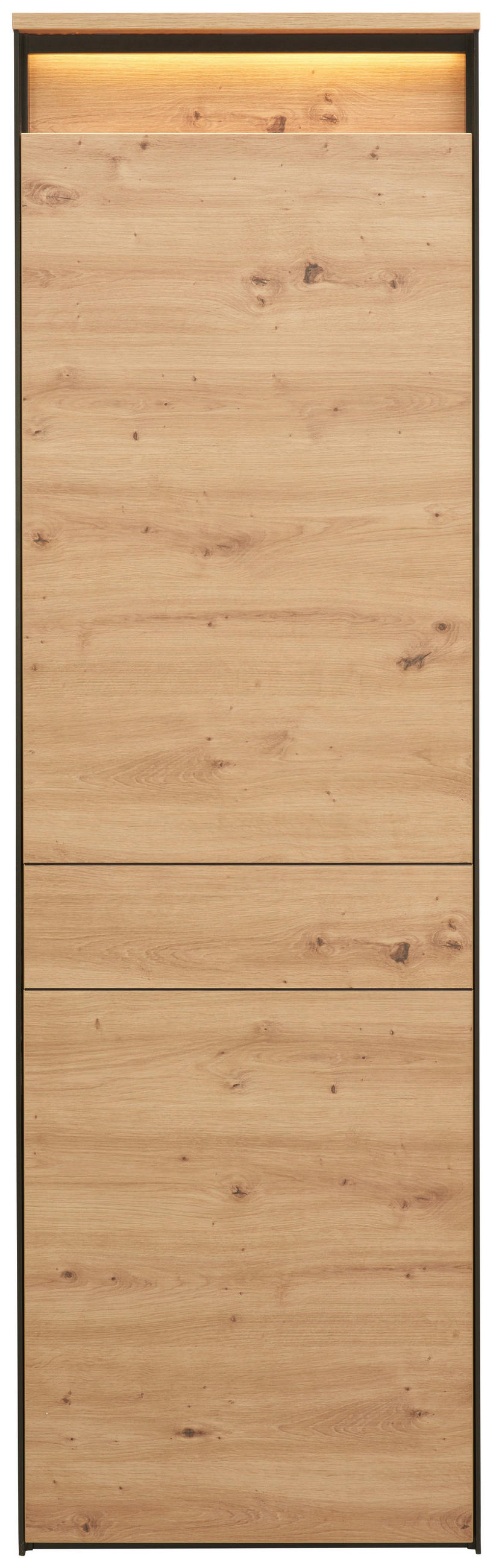 GARDEROBENSCHRANK  in 60/200/38 cm  - Schwarz/Eiche Artisan, Design, Holzwerkstoff (60/200/38cm) - Voleo
