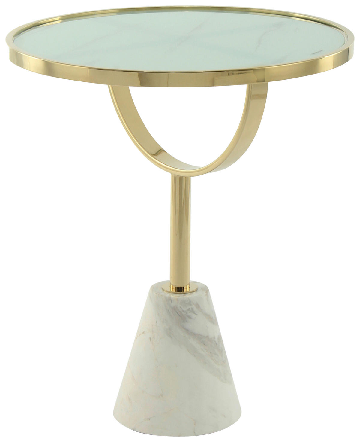BEISTELLTISCH in Stein, Glas  - Design, Glas/Stein (46/54cm) - Kayoom