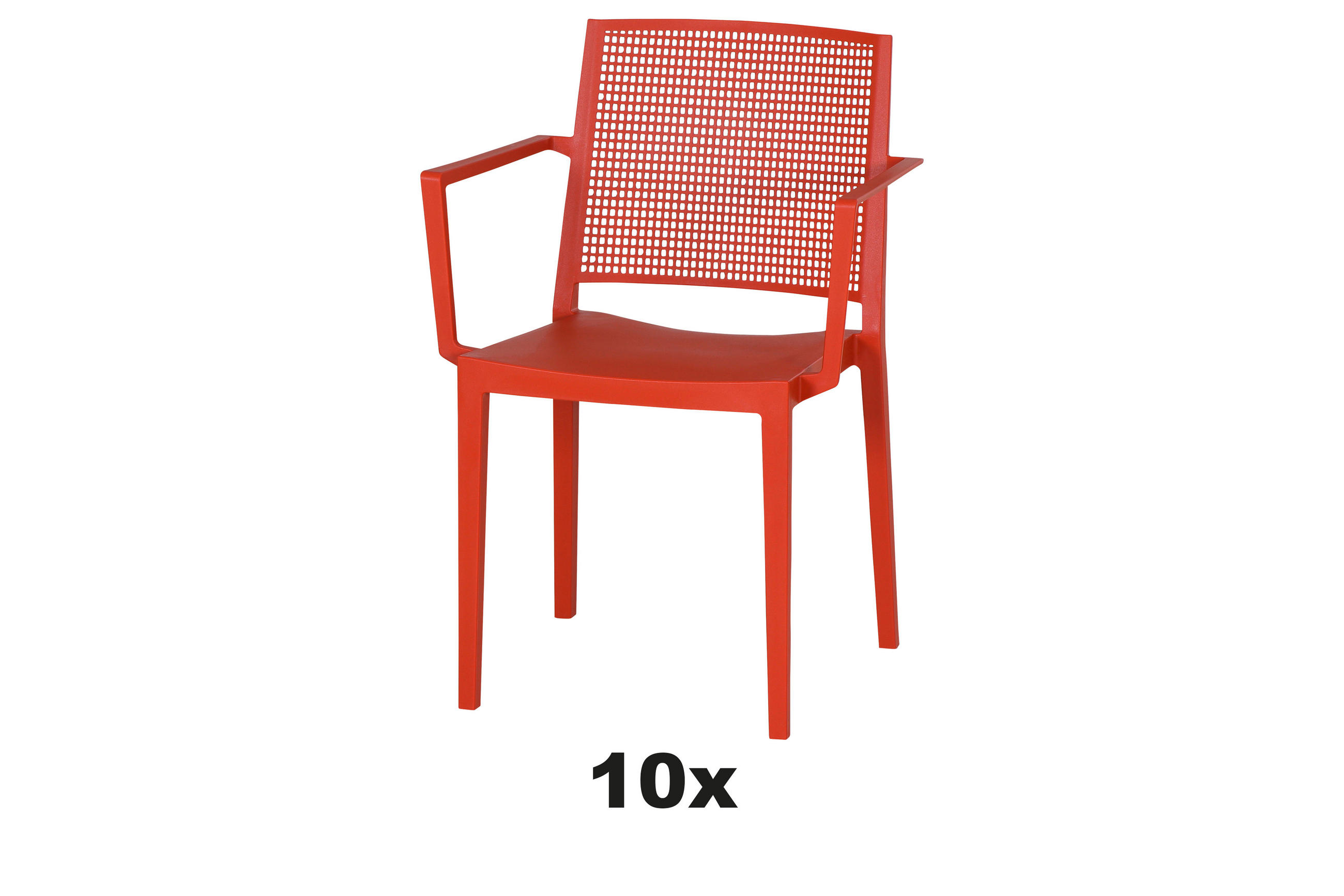 GARTENSESSEL-SET Kunststoff Rot  - Rot, Basics, Kunststoff (57/80/56cm) - Siena Garden