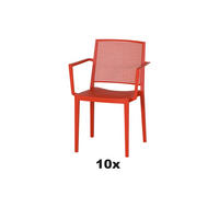 GARTENSESSEL-SET Rot  - Rot, Basics, Kunststoff (57/80/56cm) - Siena Garden