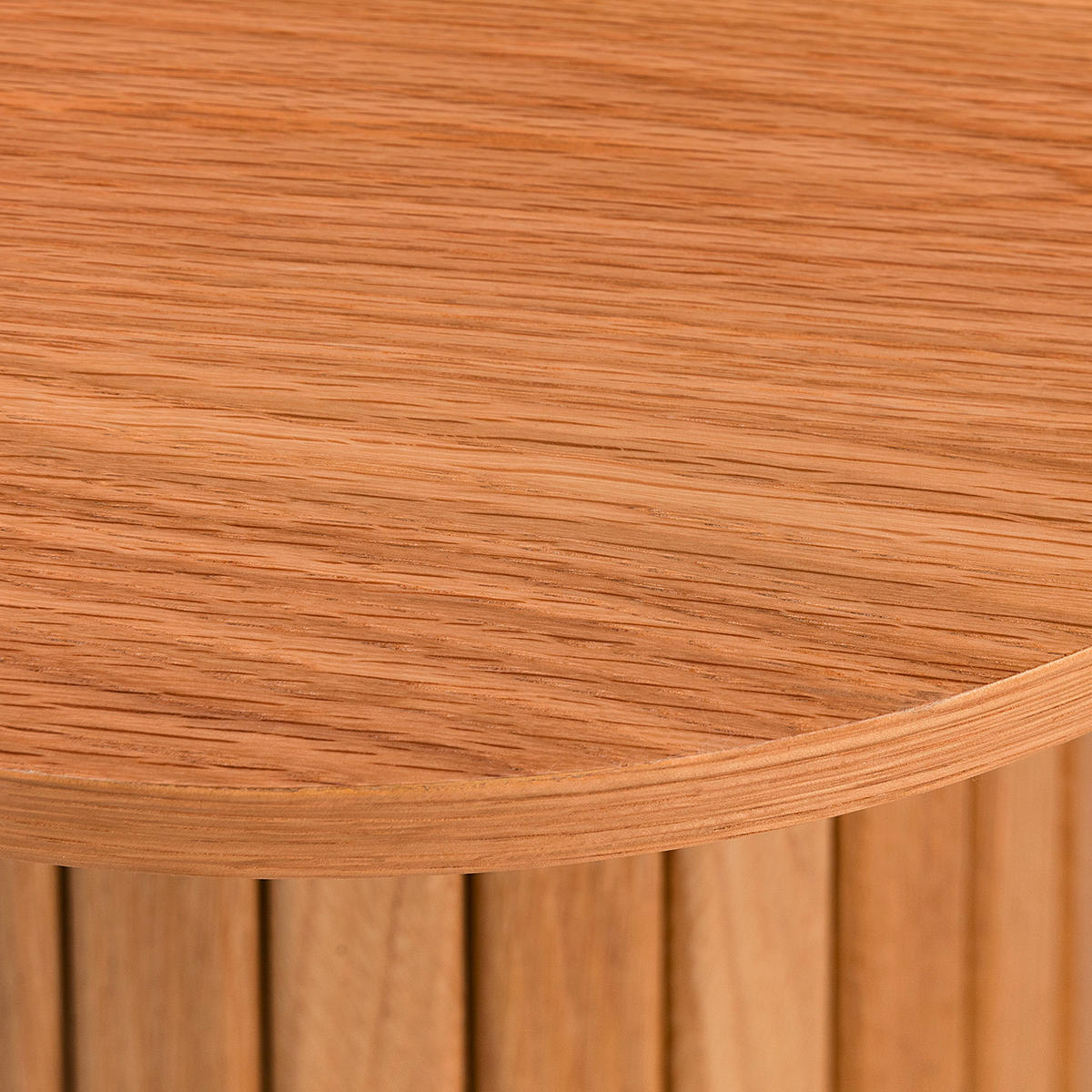 BEISTELLTISCH 40/40/45 cm Eiche furniert Eichefarben rund  - Eichefarben, Natur, Holz/Holzwerkstoff (40/40/45cm) - home24