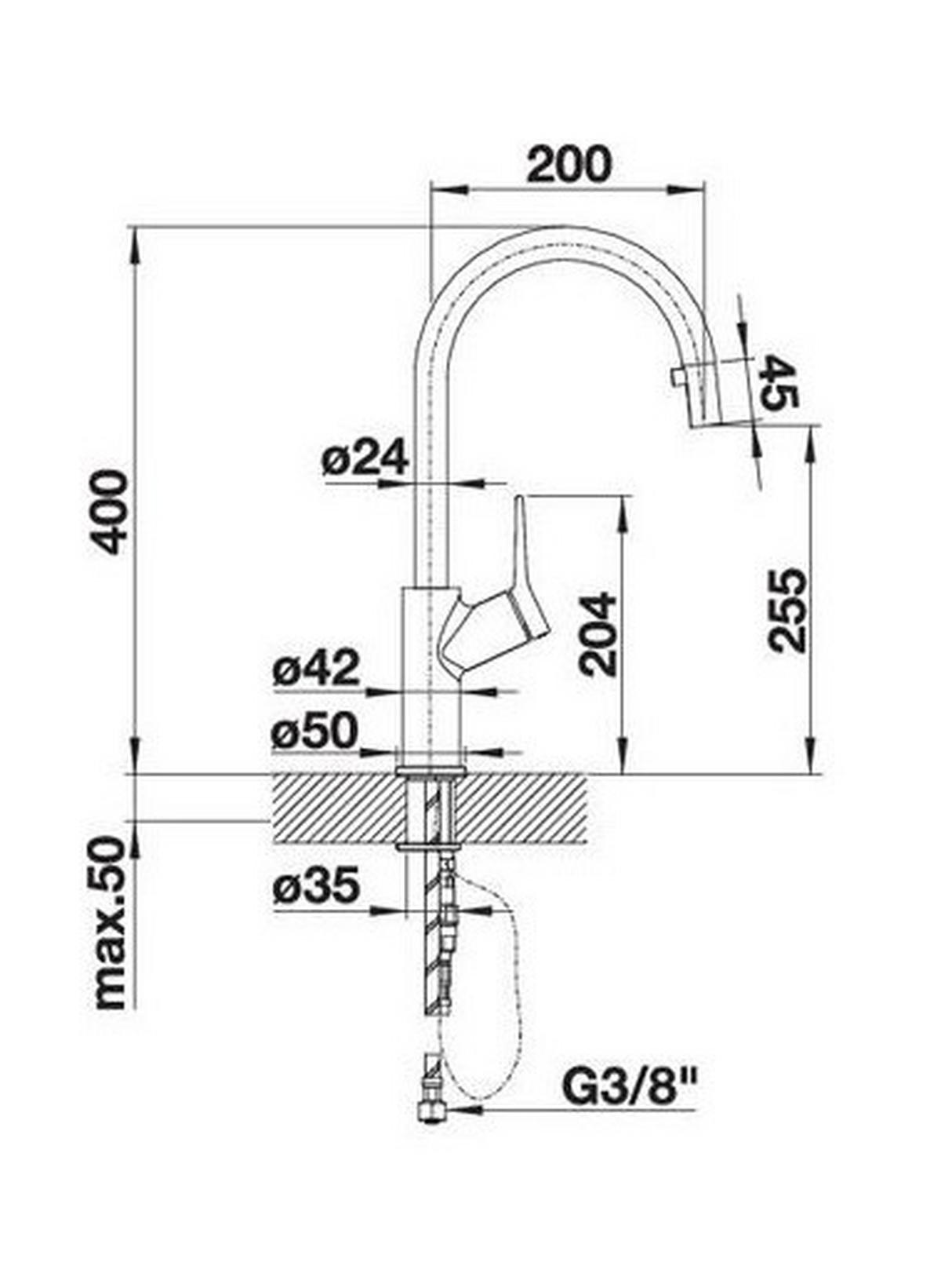 KÜCHENARMATUR 520767  - Chromfarben, Basics, Metall (11,1/40/23,7cm) - Blanco