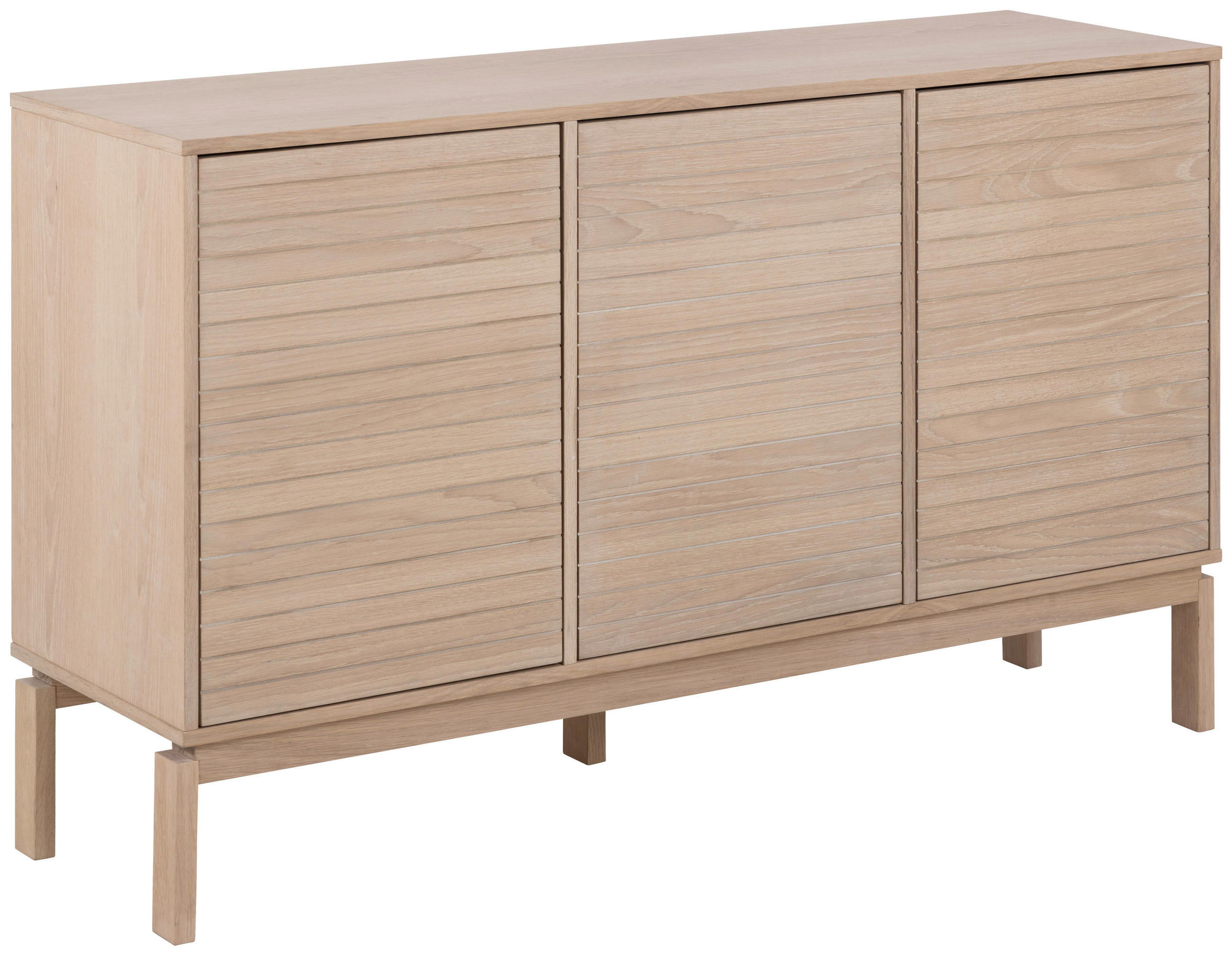 KOMODA, barve hrasta  - barve hrasta/bela, Design, leseni material (135,4/80/40cm) - Livetastic