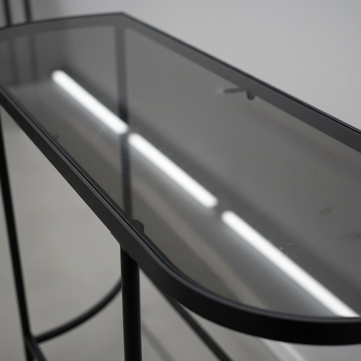 KONSOLENTISCH Schwarz  - Schwarz, Design, Glas/Metall (110/35/80cm) - Xora
