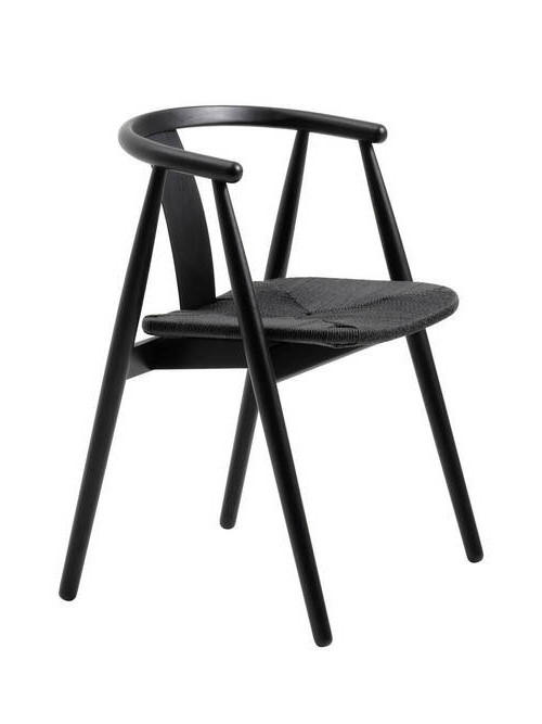 ARMLEHNSTUHL  in Webstoff  - Schwarz, Basics, Holz/Textil (59/76,6/52cm) - Boxxx