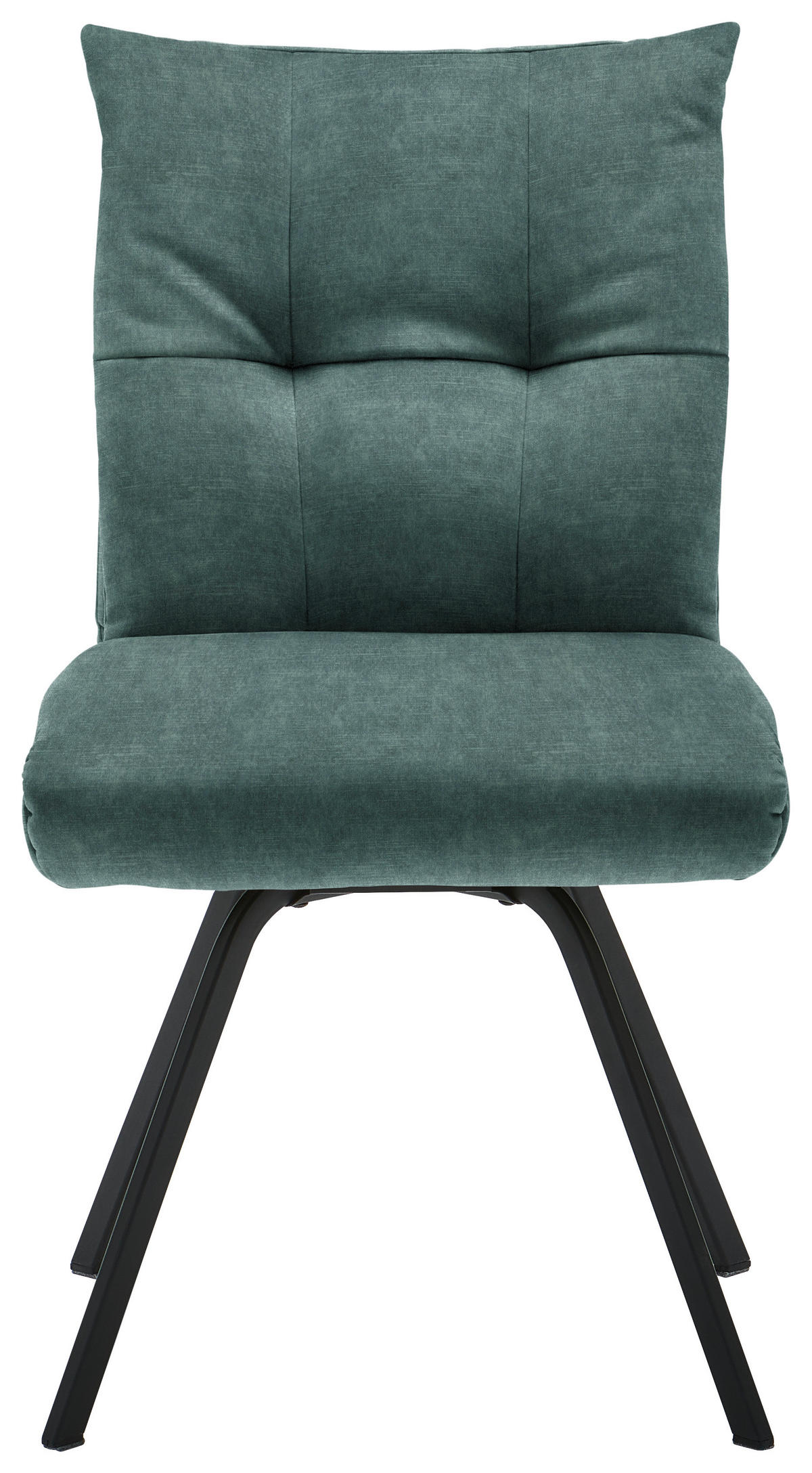 STUHL Velours  - Opal/Schwarz, Design, Textil/Metall (50/82/68cm) - Welnova