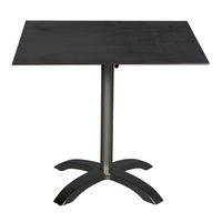 GARTENKLAPPTISCH 80/80/72 cm Metall, Holzwerkstoff quadratisch  - Anthrazit, Basics, Holzwerkstoff/Metall (80/80/72cm) - Gardenson