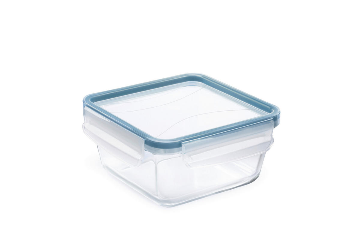 FRISCHHALTEDOSE 0,75 l  - Blau/Transparent, Basics, Glas/Kunststoff (16,5/16,5/7,8cm) - Rotho