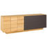 SIDEBOARD Wildeiche massiv, mehrschichtige Massivholzplatte (Tischlerplatte) geölt Eichefarben - Eichefarben, Design, Glas/Holz (224/73.4/51.8cm) - VOGLAUER