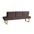 SITZBANK 209/92/78 cm  in Eichefarben, Dunkelbraun  - Eichefarben/Dunkelbraun, Design, Holz/Textil (209/92/78cm) - Dieter Knoll