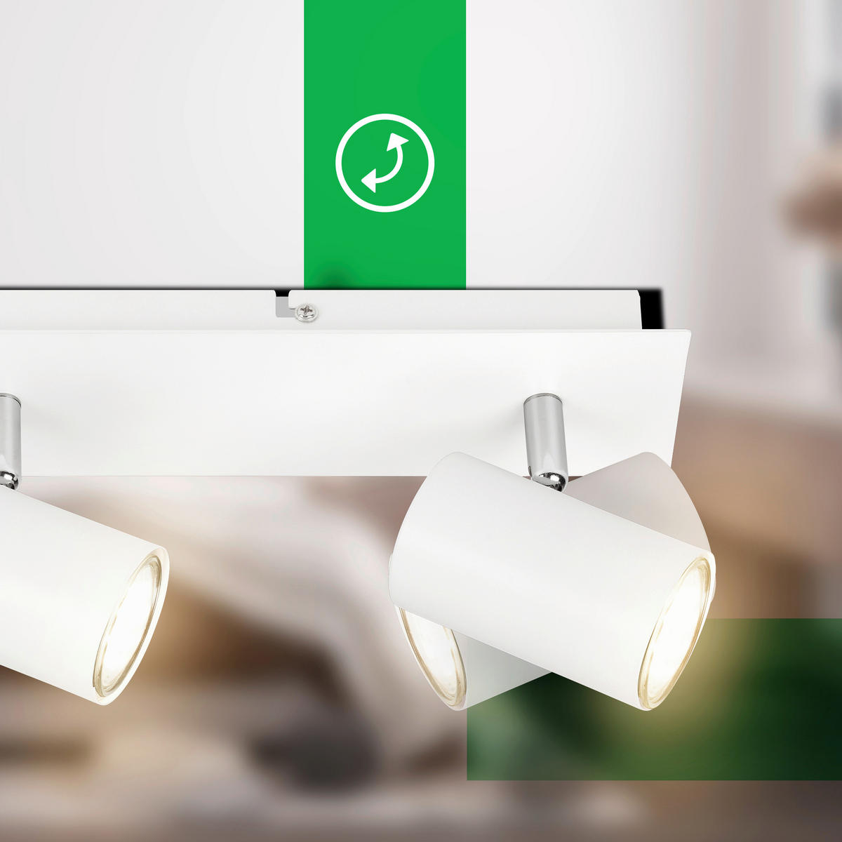 LED-STRAHLER Isil A 45/8/12,3 cm   - Weiß, Basics, Metall (45/8/12,3cm)