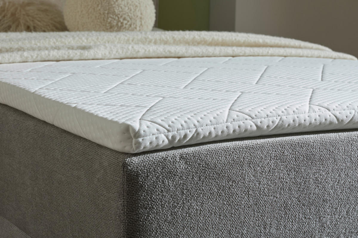 BOXBETT 120/200 cm  in Grau  - Chromfarben/Grau, Trend, Kunststoff/Textil (120/200cm) - Boxxx