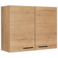 KÜCHENOBERSCHRANK 90/72/35 cm  in Eichefarben  - Eichefarben/Schwarz, MODERN, Holzwerkstoff/Metall (90/72/35cm) - Nobilia