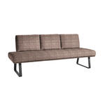 SITZBANK 224/92/78 cm  in Schwarz, Braun  - Schwarz/Braun, Design, Textil/Metall (224/92/78cm) - Dieter Knoll