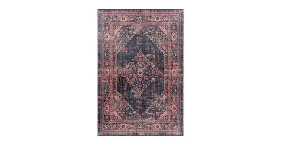 FLACHWEBETEPPICH 80/150 cm Fiesta Rot, Schwarz  - Rot/Schwarz, Design, Leder/Textil (80/150cm) - Novel