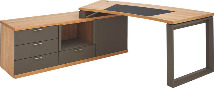 Schreibtischkombination In Holz Holzwerkstoff 200 180 75 Cm Online Kaufen Xxxlutz