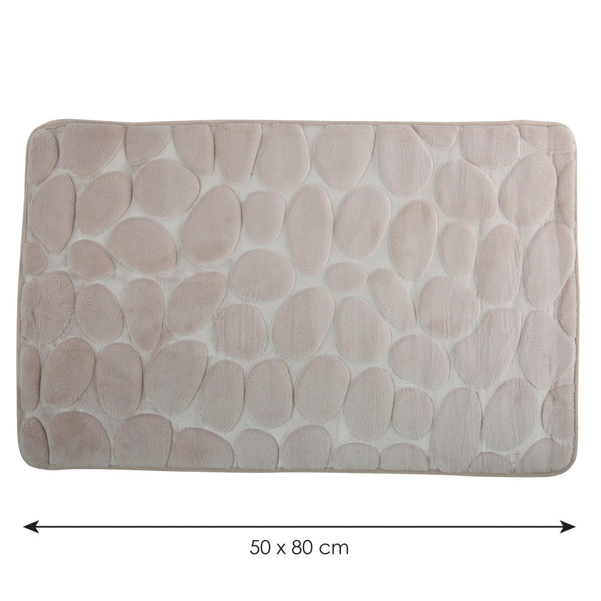 BADTEPPICH Beige 50/80 cm  - Beige, KONVENTIONELL (50/80cm) - Spirella