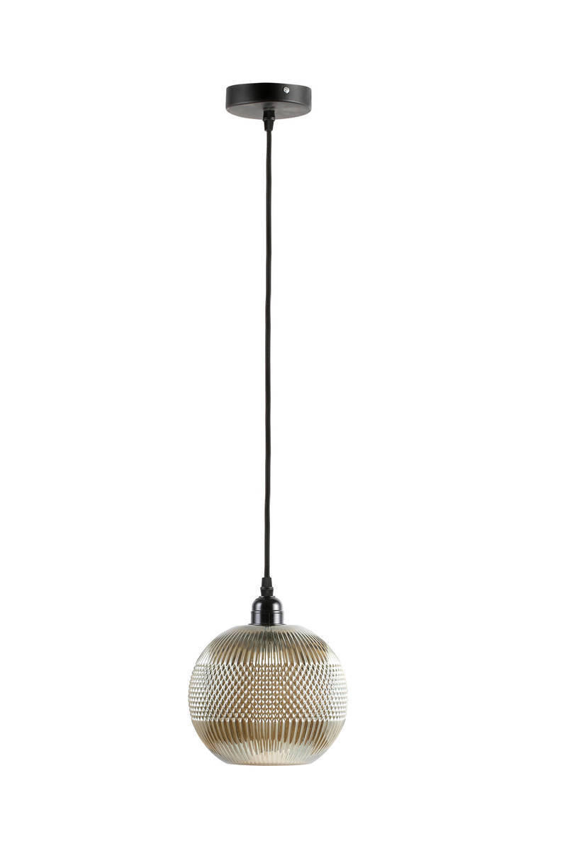 HÄNGELEUCHTE 19/21/19 cm   - Goldfarben/Braun, Trend, Glas (19/21/19cm) - Kayoom