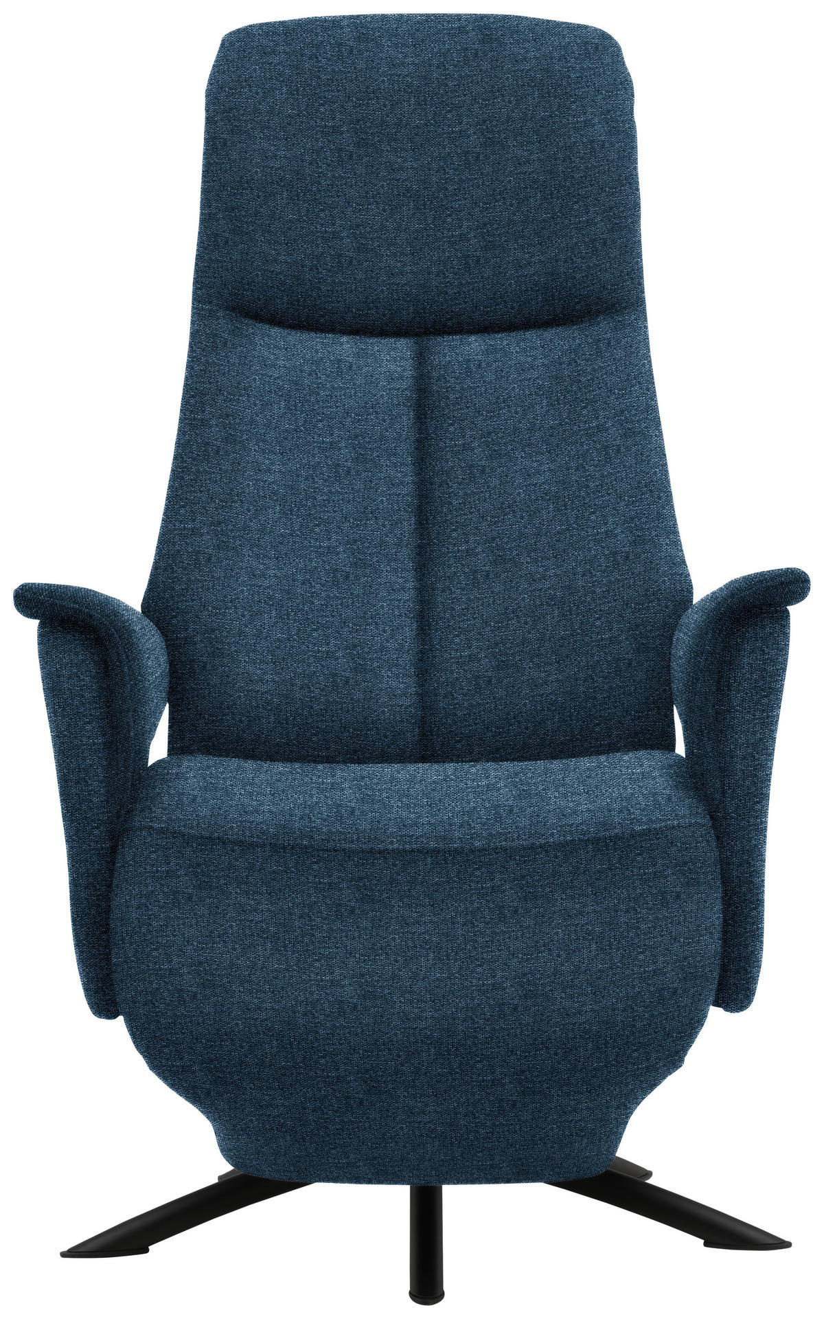 RELAXSESSEL in Textil Dunkelblau  - Schwarz/Dunkelblau, Design, Textil/Metall (73/108/86cm) - Welnova