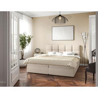 BOXBETT 140/200 cm  in Beige  - Beige/Schwarz, MODERN, Holz/Holzwerkstoff (140/200cm) - MID.YOU