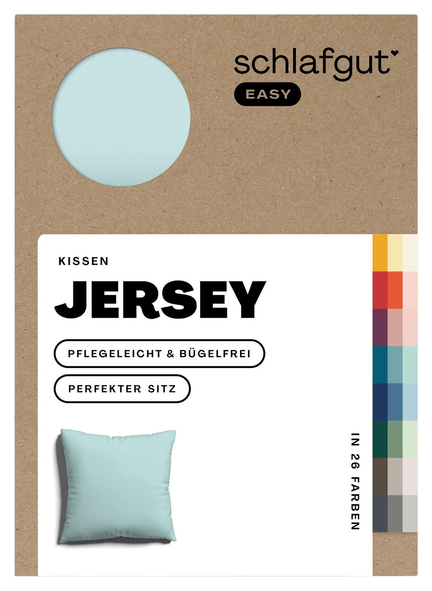 KOPFKISSENBEZUG EASY JERSEY 80/80 cm  - Petrol, Basics, Textil (80/80cm) - Schlafgut