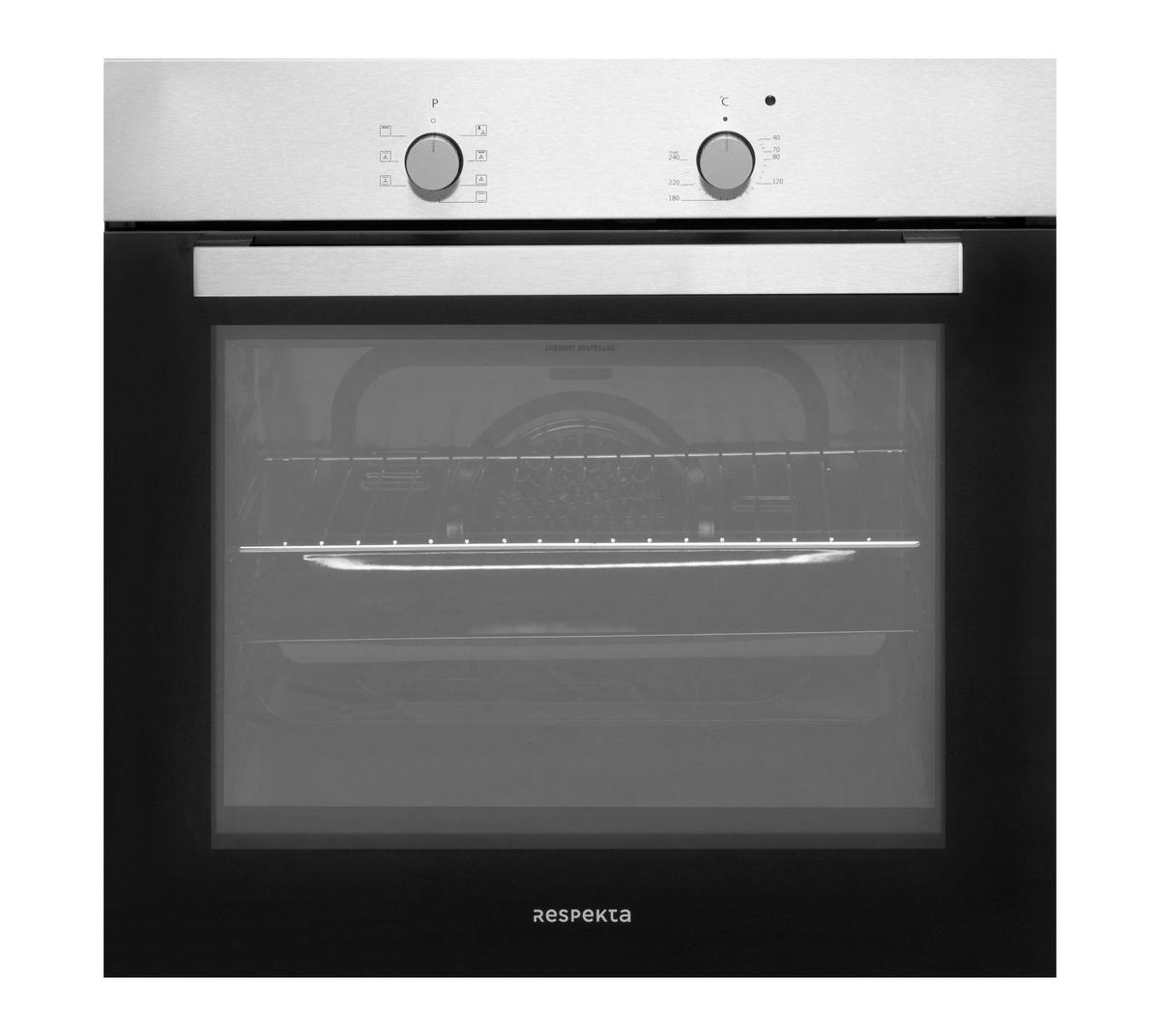 BACKOFENSET ASET1208800I  - Edelstahlfarben/Schwarz, Trend, Glas/Metall (59,5/59,5/56,5cm) - Respekta