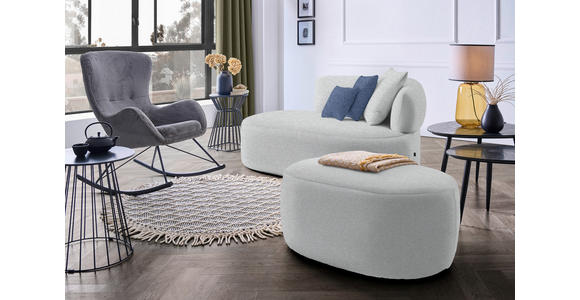 RÉCAMIERE  in Flachgewebe Grau, Dunkelblau  - Schwarz/Dunkelblau, MODERN, Kunststoff/Textil (166/86/105cm) - Hom`in