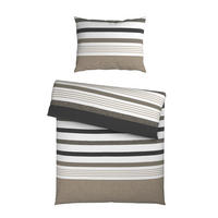 POSTEĽNÁ BIELIZEŇ, renforcé, taupe, 140/200 cm - taupe, Basics, textil (140/200cm) - Novel