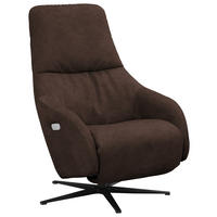 RELAXSESSEL Textil Dunkelbraun  - Dunkelbraun/Schwarz, Design, Textil/Metall (77/108/95cm) - Chilliano