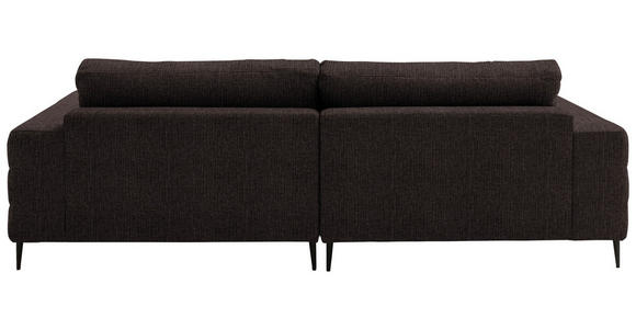 ECKSOFA  in Flachgewebe Mokka  177/253 cm  - Schwarz/Mokka, Design, Textil/Metall (177/253cm) - Dieter Knoll