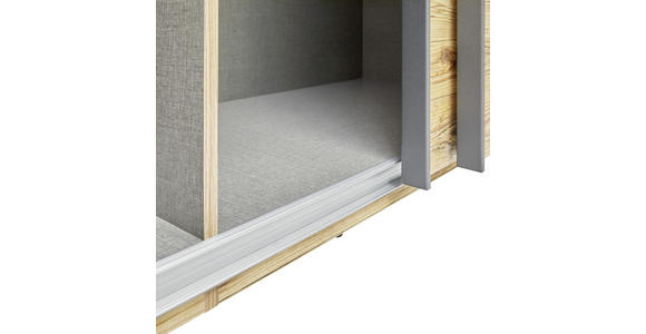 Schiebetürenschrank 270cm Alicante, Alpinlook/Betonoxid - Fichtefarben/Grau, MODERN, Holzwerkstoff (270/210/60cm) - Luca Bessoni