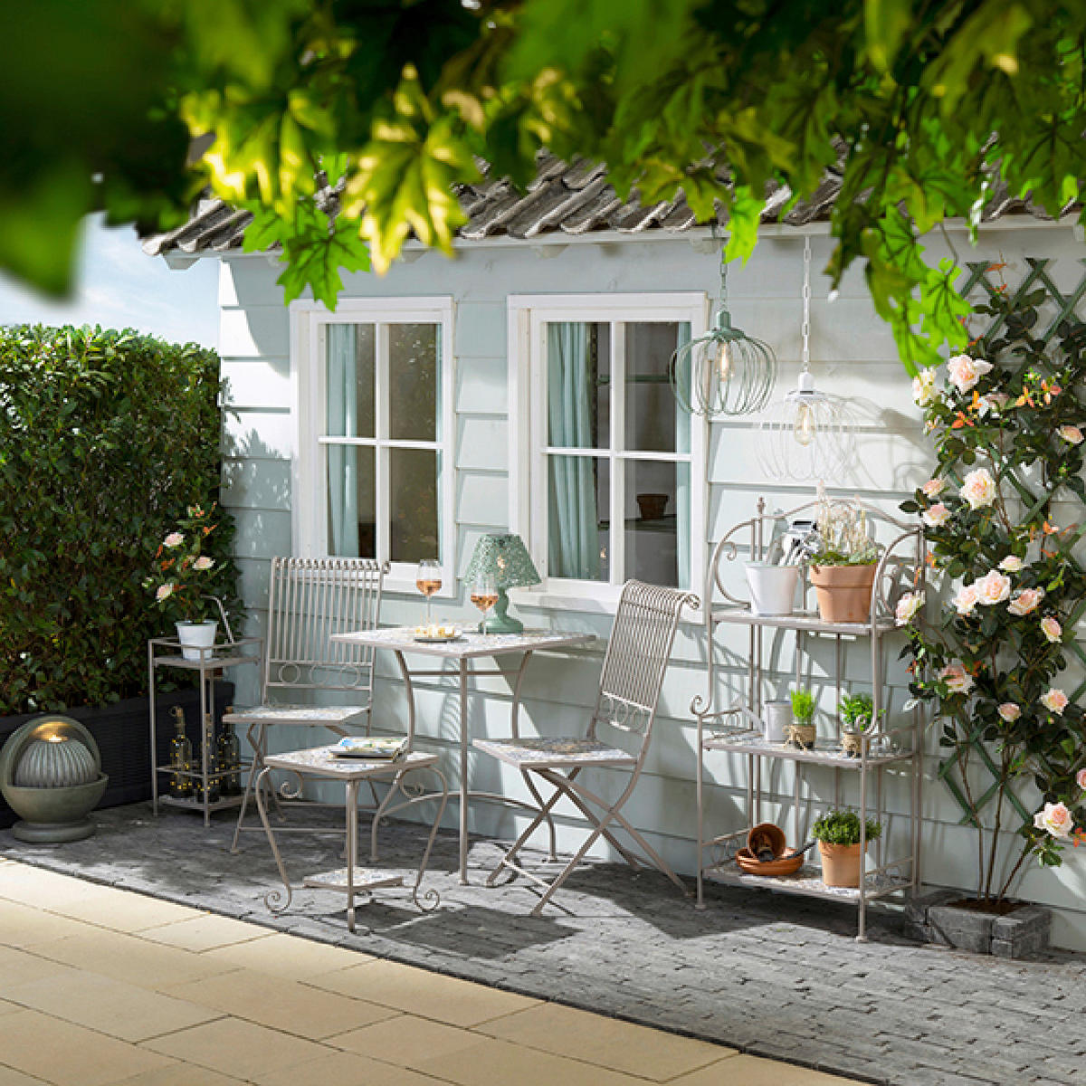 KERTI ASZTAL 58,00/58,00/72,00 cm   - Lifestyle, kő/fém (58,00/58,00/72,00cm)