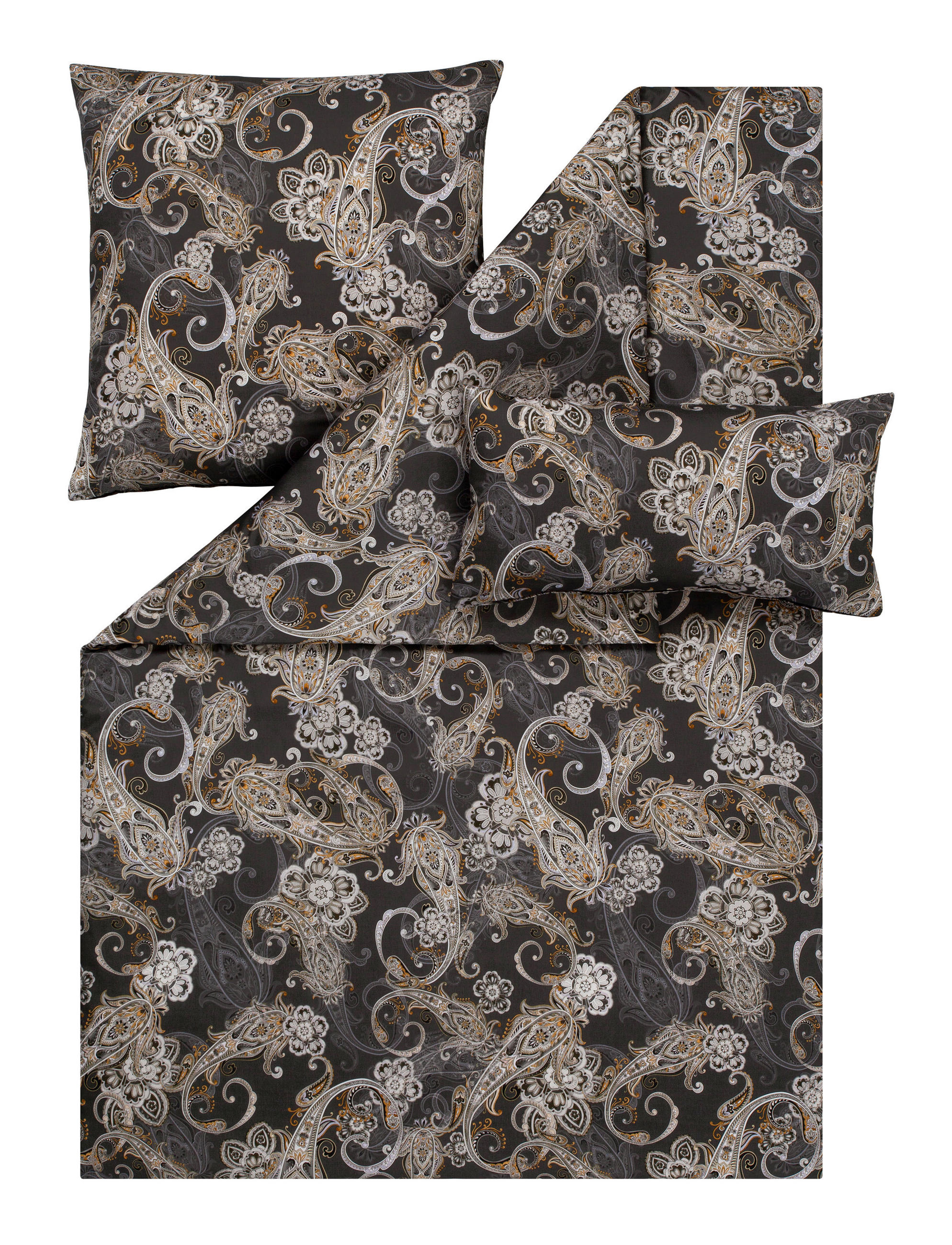 BETTWÄSCHE ATELIER Interlock-Jersey 155/220 cm  - Anthrazit/Grau, Design, Textil (155/220cm) - Estella