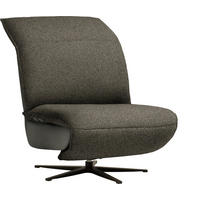 SESSEL in Flachgewebe, Mikrofaser Braun  - Schwarz/Braun, Design, Textil/Metall (84/65/91cm) - Koinor