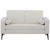 2-SITZER-SOFA Feincord Beige  - Beige/Schwarz, MODERN, Textil/Metall (142/82/76cm) - MID.YOU